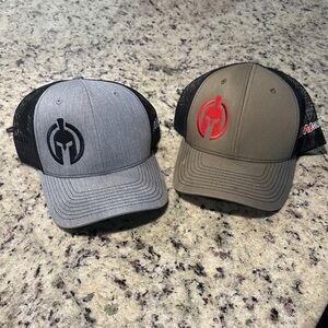 Gray and Olive Men's Logo Caps